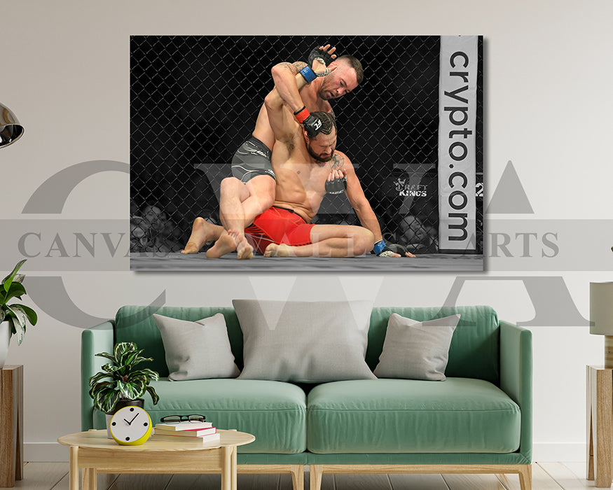 Colby Covington Black & White Canvas Art MMA Canvas Wall Art