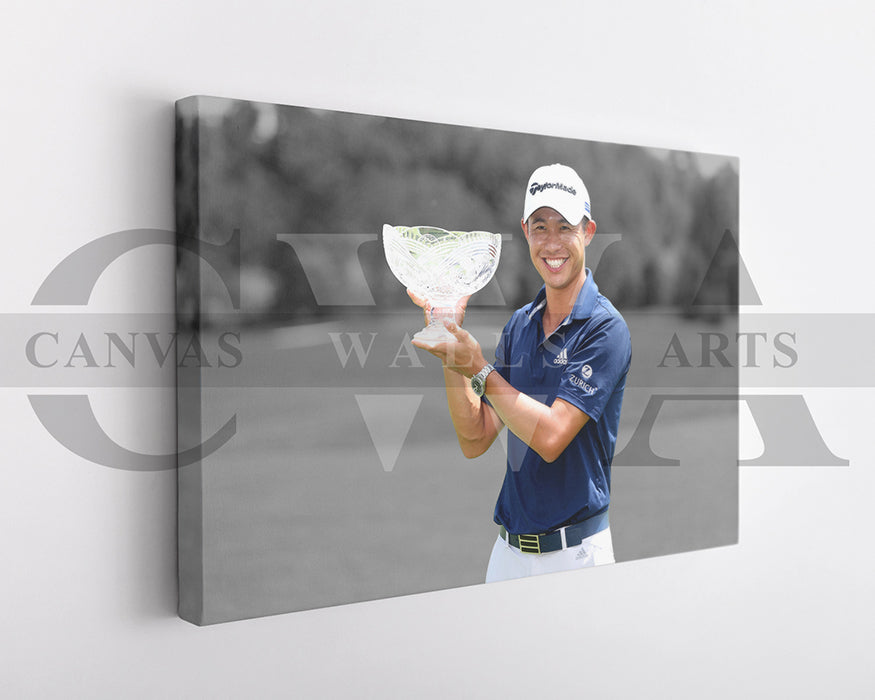 Collin Morikawa Black & White Canvas Art Golf Canvas Wall Art