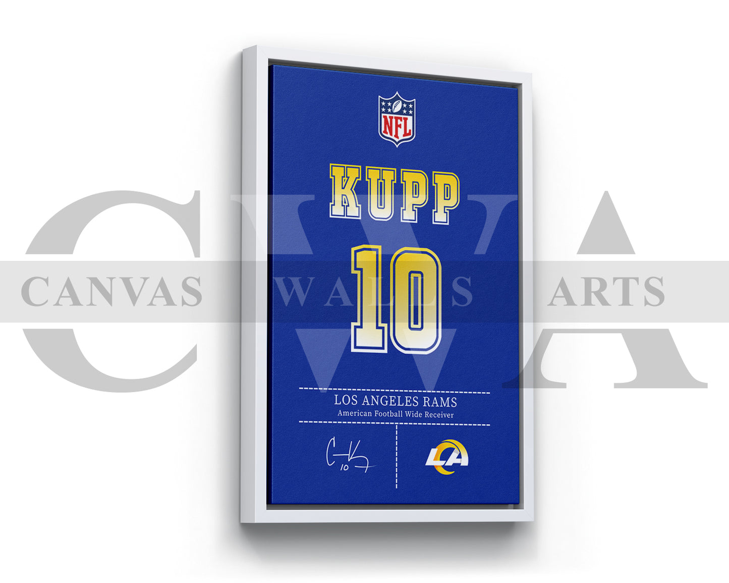 Cooper Kupp Canvas Wall Art - NFL Jersey Poster | Ready to Hang Sports Canvas Print