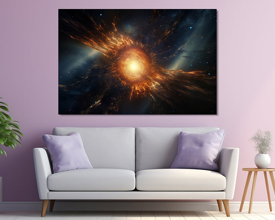 Cosmic Nebula Canvas Wall Art Galaxy Poster Print
