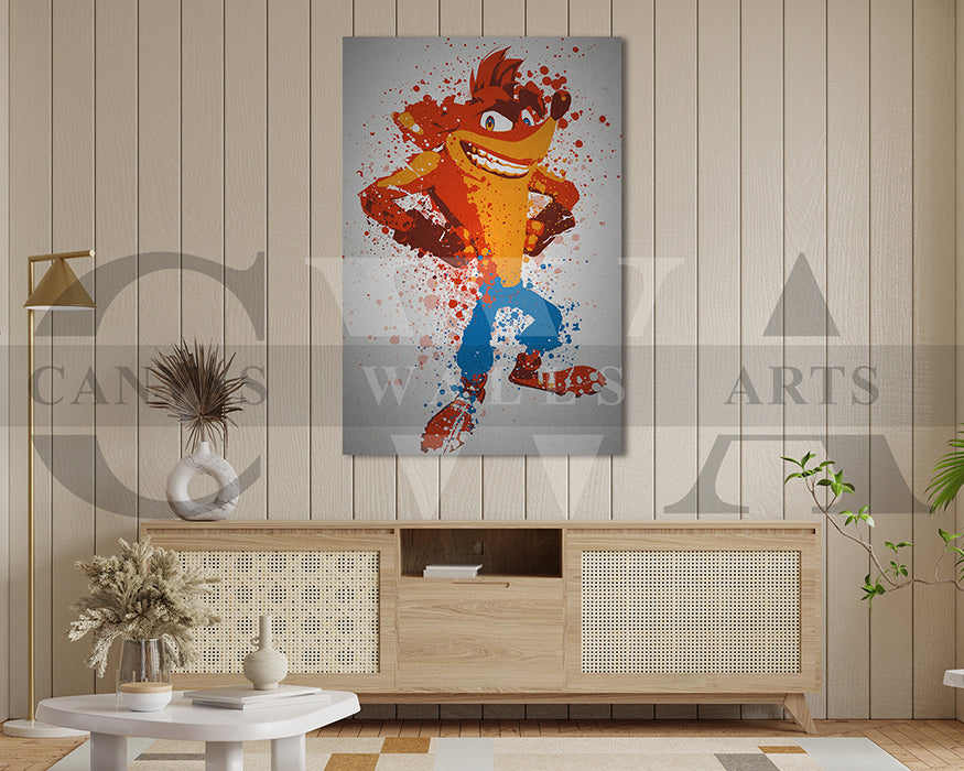 Crash Bandicoot Canvas Wall Art
