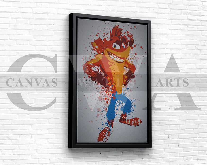 Crash Bandicoot Canvas Wall Art