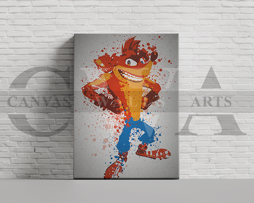 Crash Bandicoot Canvas Wall Art
