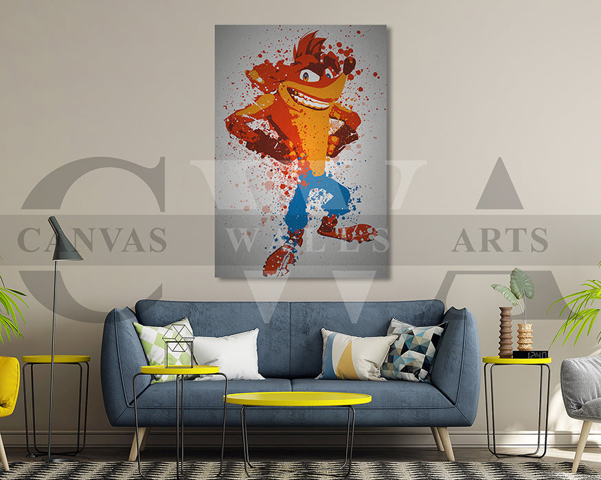 Crash Bandicoot Canvas Wall Art