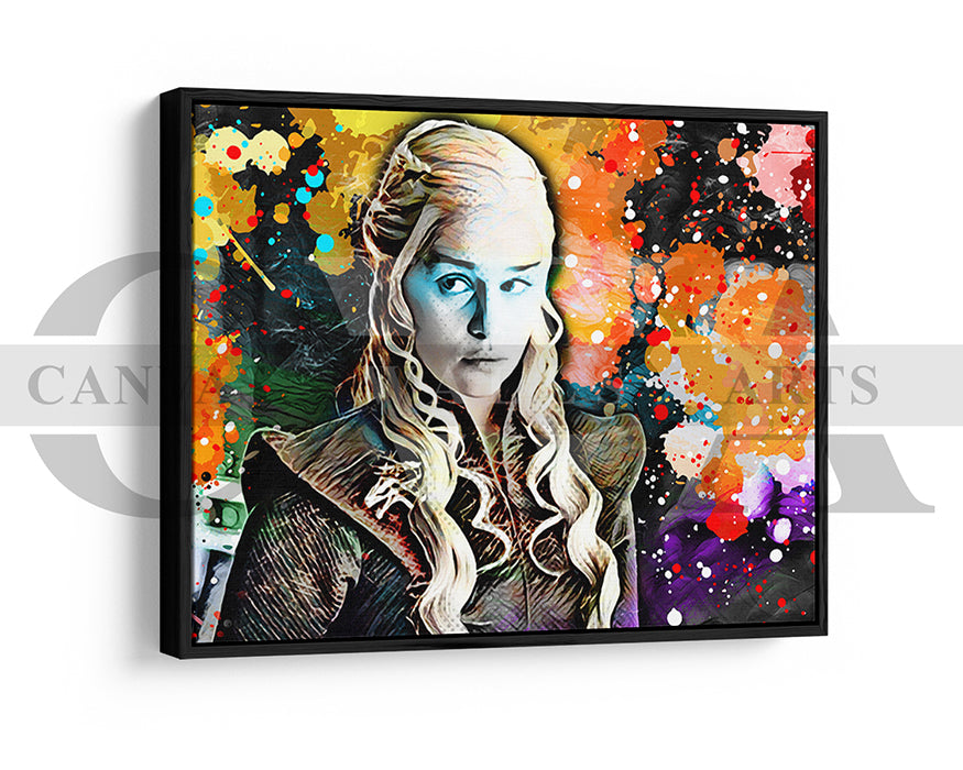 Daenerys Targaryen Canvas Wall Art Movie Poster