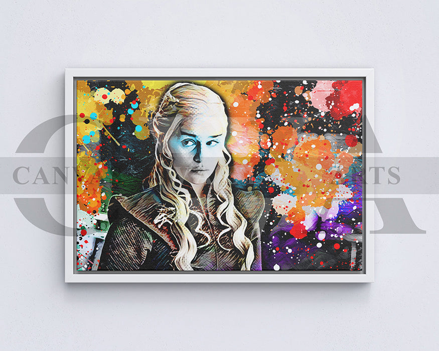 Daenerys Targaryen Canvas Wall Art Movie Poster