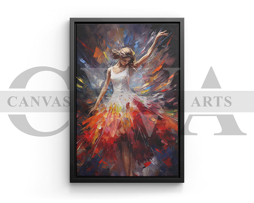 Dancing Lady Painting Canvas Wall Art