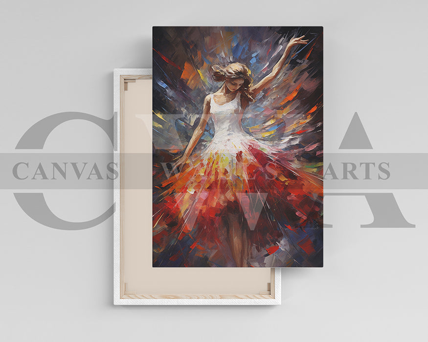 Dancing Lady Painting Canvas Wall Art