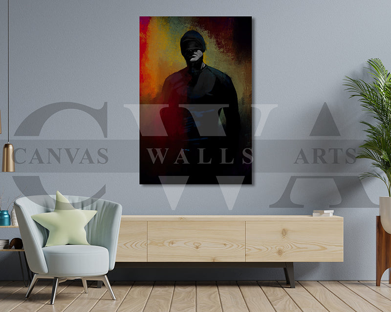 Daredevil Canvas Wall Art Abstract Movie Poster