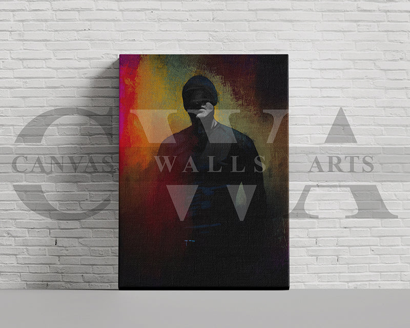Daredevil Canvas Wall Art Abstract Movie Poster