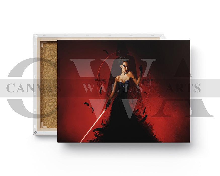 Dark Queen Red Moon Saber Legacy Canvas Wall Art