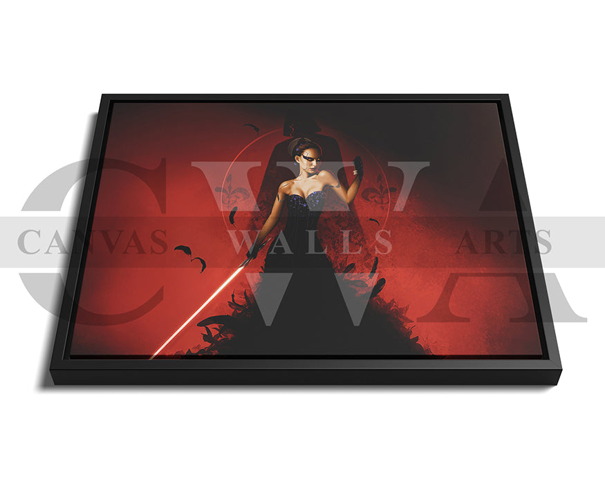 Dark Queen Red Moon Saber Legacy Canvas Wall Art