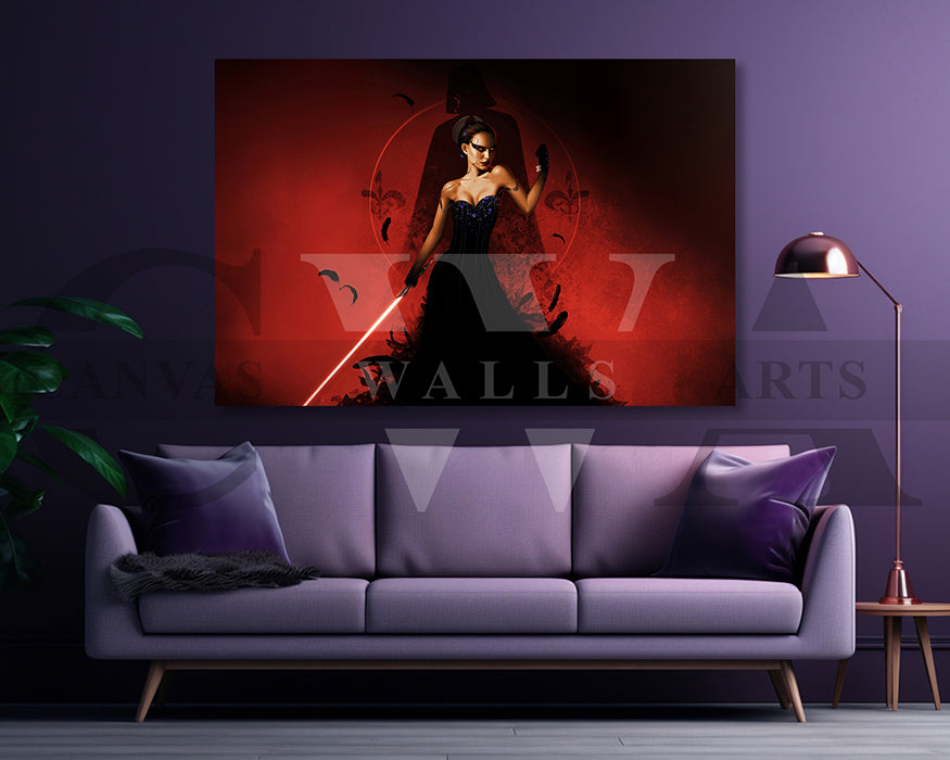 Dark Queen Red Moon Saber Legacy Canvas Wall Art