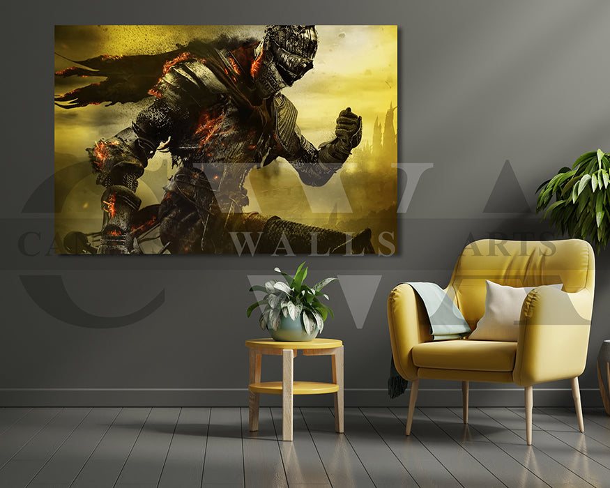 Dark Souls Canvas Wall Art Abstract Game Poster Print