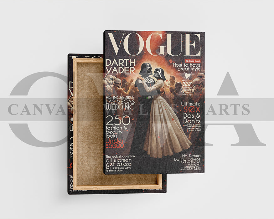 Darth Vader Wedding Canvas Wall Art Star Wars-Inspired Wall Decor