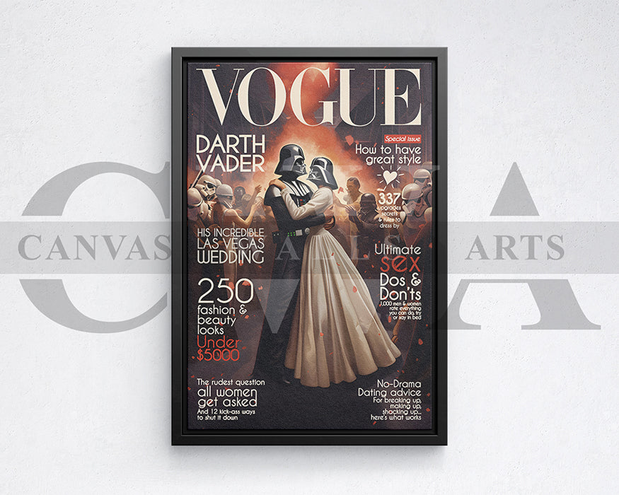 Darth Vader Wedding Canvas Wall Art Star Wars-Inspired Wall Decor