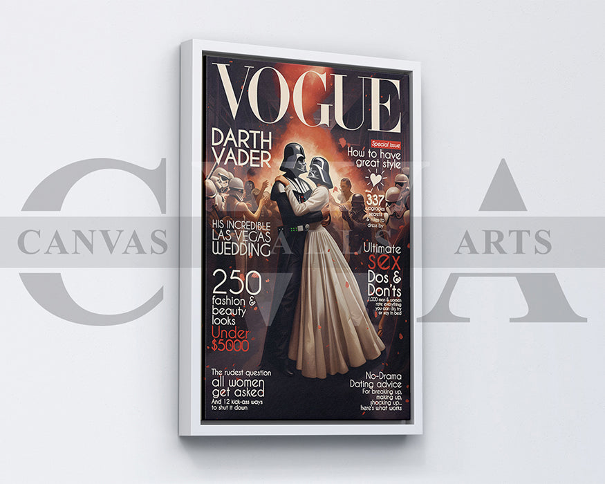 Darth Vader Wedding Canvas Wall Art Star Wars-Inspired Wall Decor