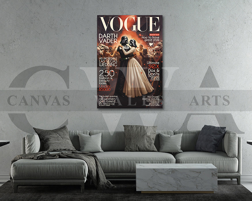 Darth Vader Wedding Canvas Wall Art Star Wars-Inspired Wall Decor