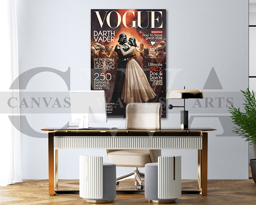 Darth Vader Wedding Canvas Wall Art Star Wars-Inspired Wall Decor