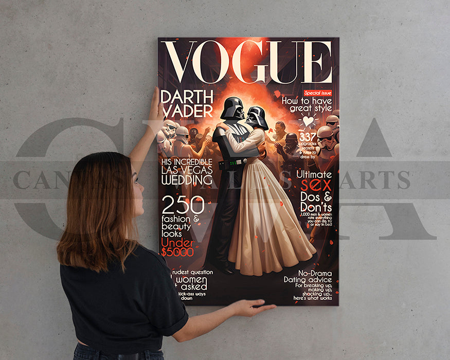 Darth Vader Wedding Canvas Wall Art Star Wars-Inspired Wall Decor