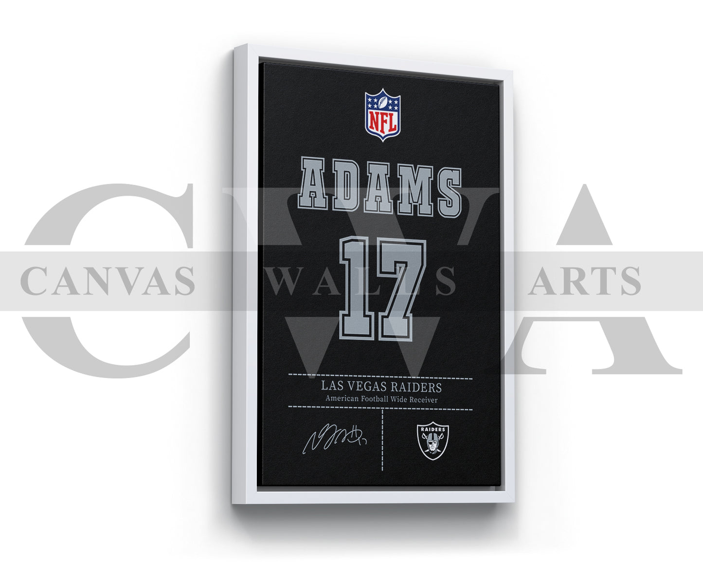 Davante Adams Canvas Wall Art - NFL Jersey Poster | Sports Canvas Print