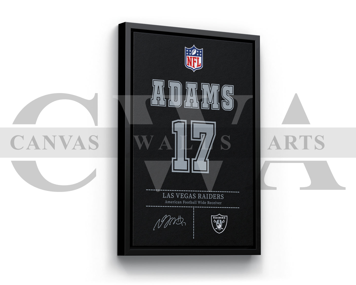 Davante Adams Canvas Wall Art - NFL Jersey Poster | Sports Canvas Print