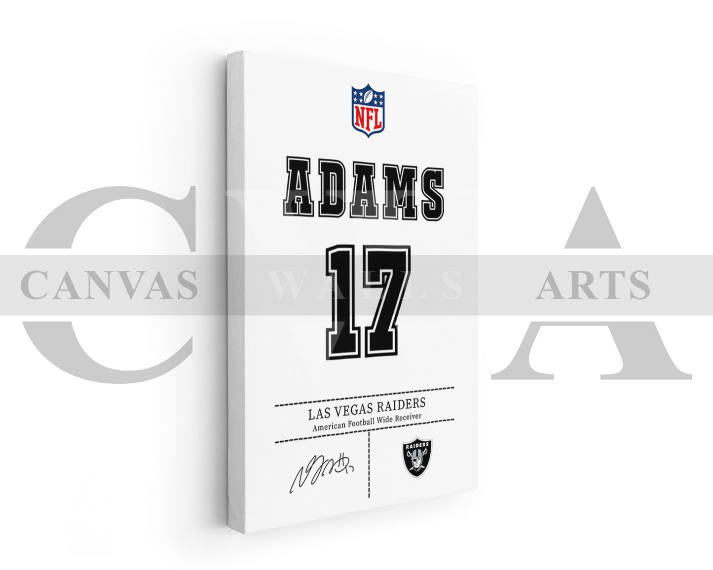 Davante Adams Canvas Wall Art - NFL Jersey Poster | Sports Canvas Frame Ready To Hang