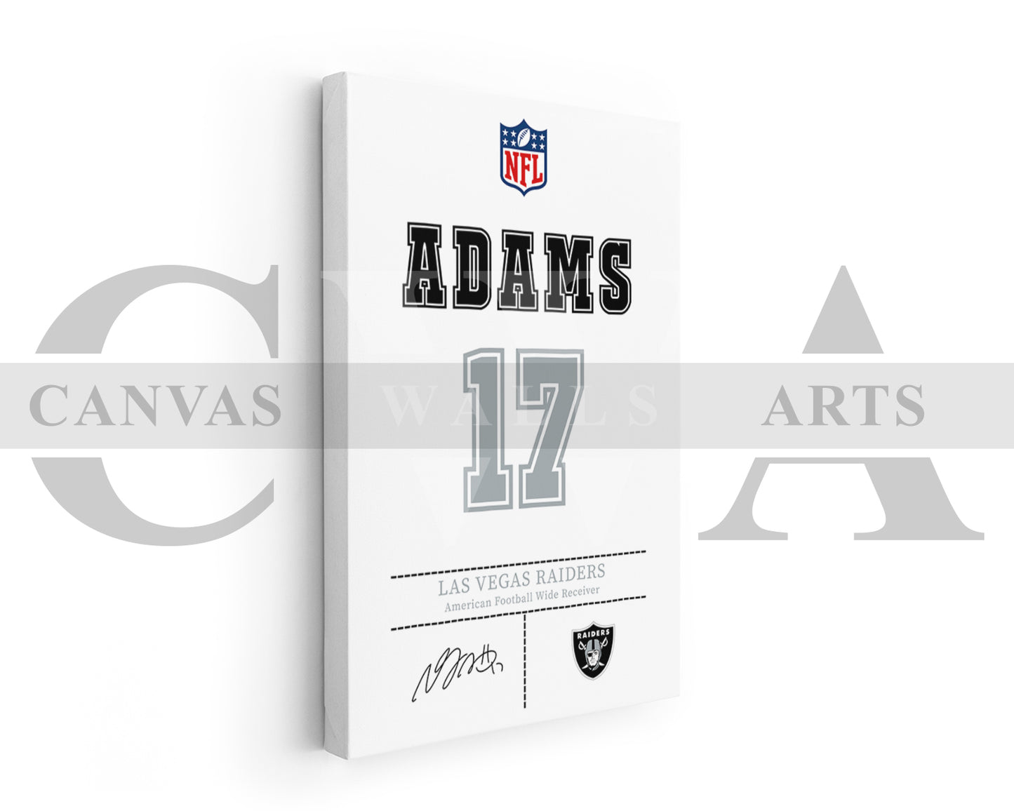 Davante Adams Canvas Wall Art - NFL Jersey Poster | Sports Canvas Frame Ready To Hang