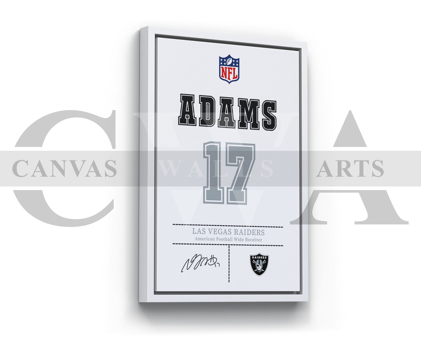 Davante Adams Canvas Wall Art - NFL Jersey Poster | Sports Canvas Frame Ready To Hang