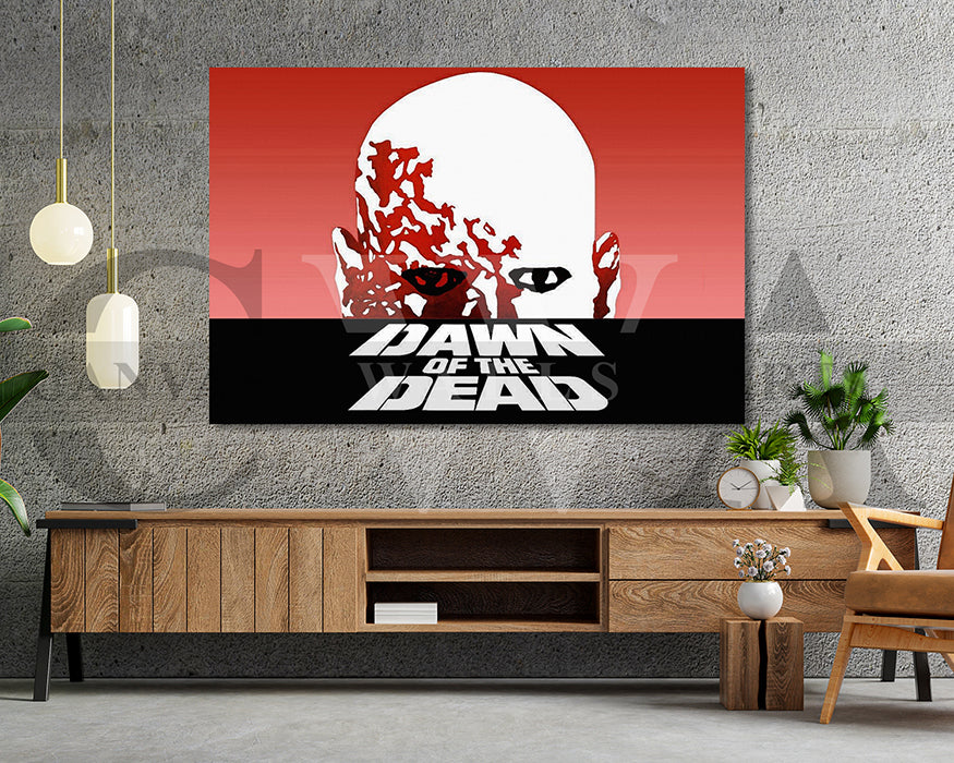 Dawn of the Dead Canvas Wall Art Abstract Movie Poster