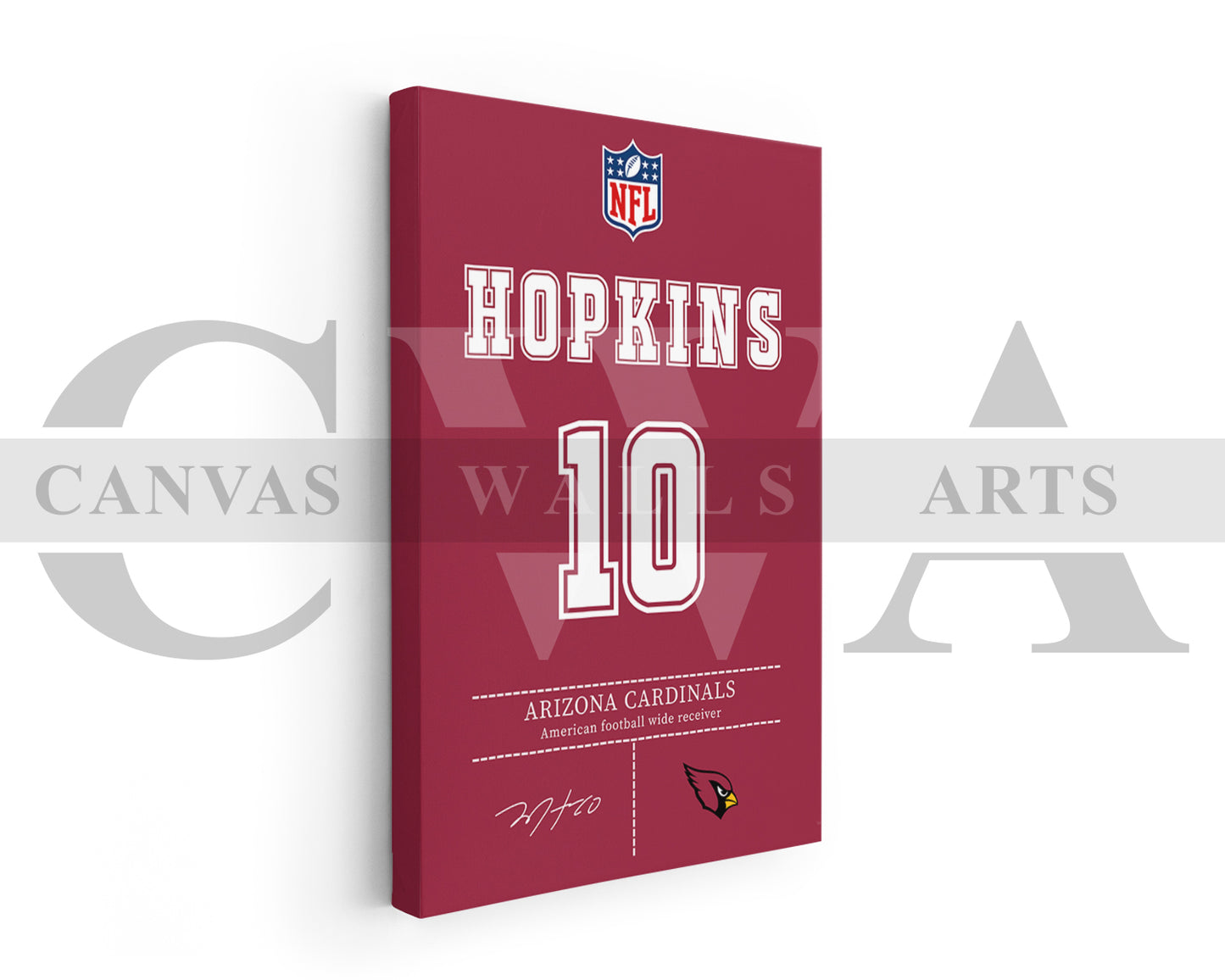 DeAndre Hopkins Canvas Wall Art - NFL Jersey Poster | Sports Canvas Wall Art