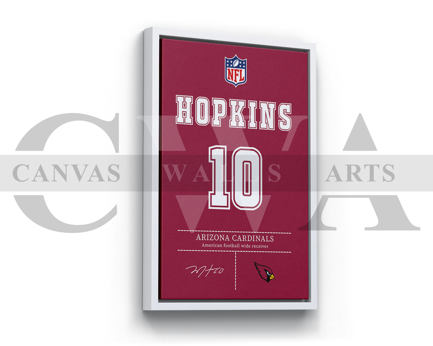 DeAndre Hopkins Canvas Wall Art - NFL Jersey Poster | Sports Canvas Wall Art