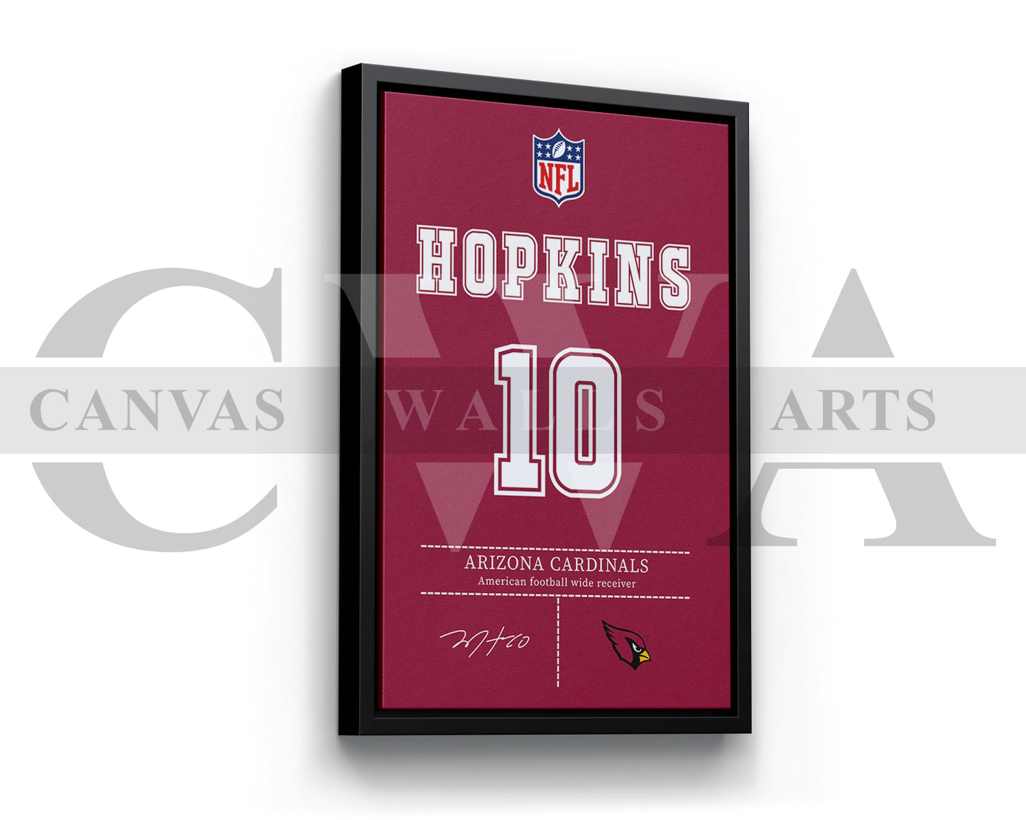 DeAndre Hopkins Canvas Wall Art - NFL Jersey Poster | Sports Canvas Wall Art