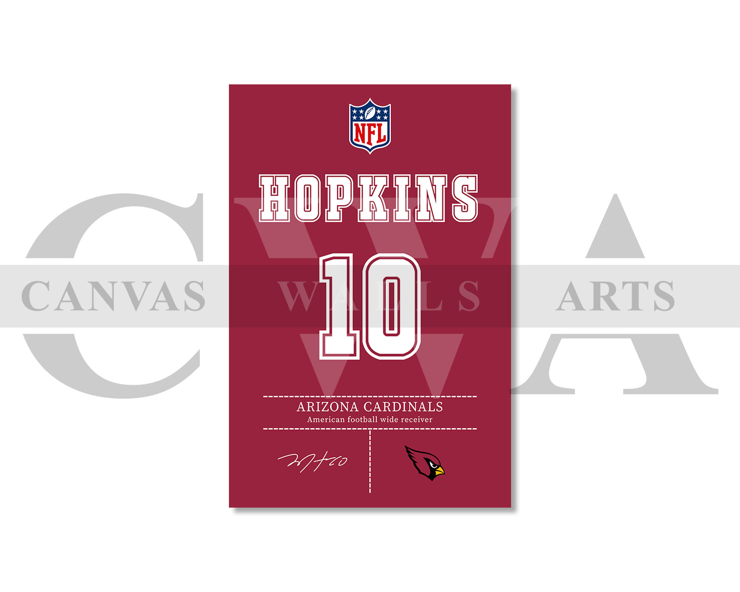 DeAndre Hopkins Canvas Wall Art - NFL Jersey Poster | Sports Canvas Wall Art