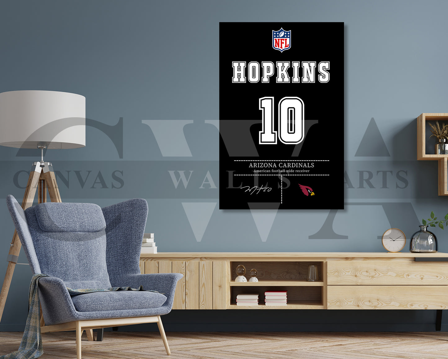 DeAndre Hopkins Canvas Wall Art - NFL Jersey Poster | American Football Canvas Wall Art