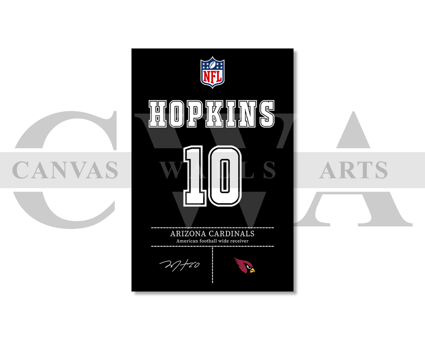 DeAndre Hopkins Canvas Wall Art - NFL Jersey Poster | American Football Canvas Wall Art