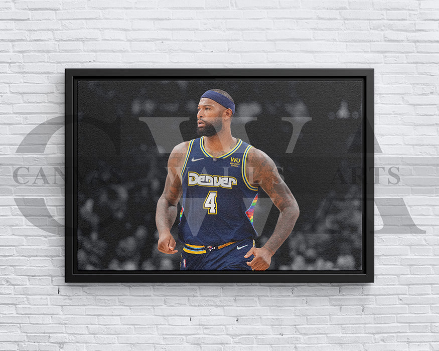 DeMarcus Cousins Black & White Canvas Art Basketball Canvas Wall Art