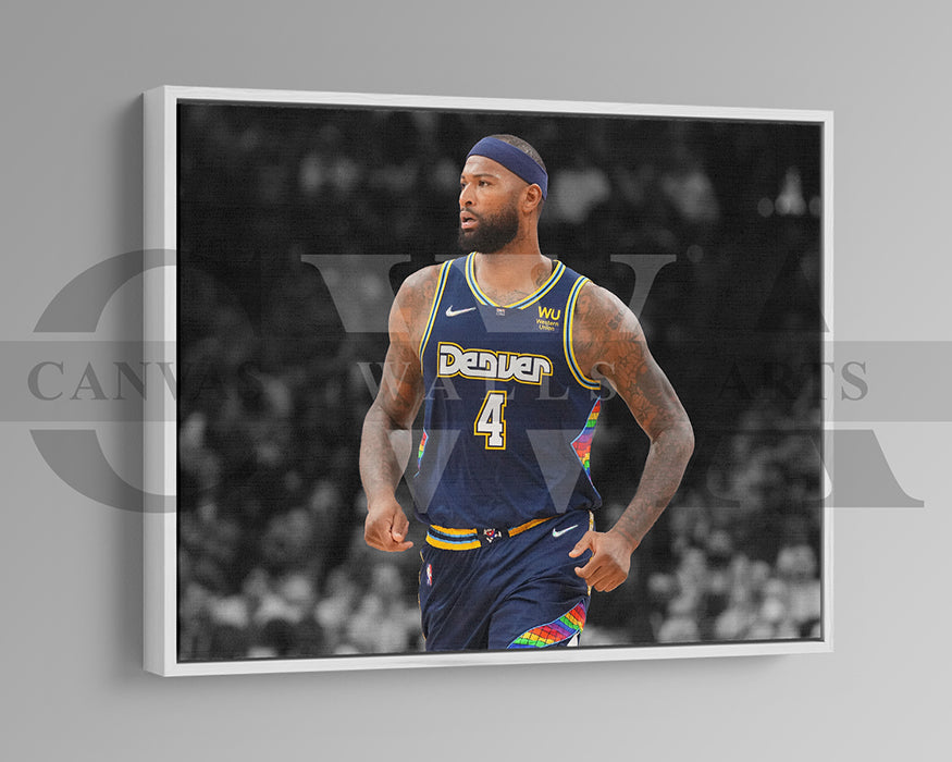 DeMarcus Cousins Black & White Canvas Art Basketball Canvas Wall Art