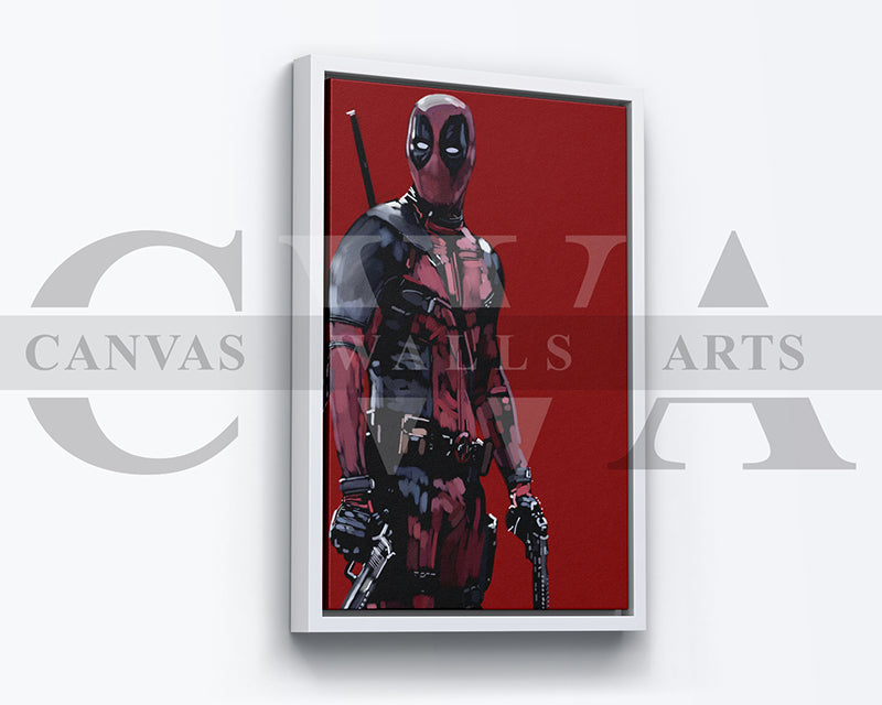 Deadpool Canvas Wall Art Abstract Movie Poster