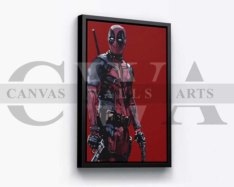 Deadpool Canvas Wall Art Abstract Movie Poster