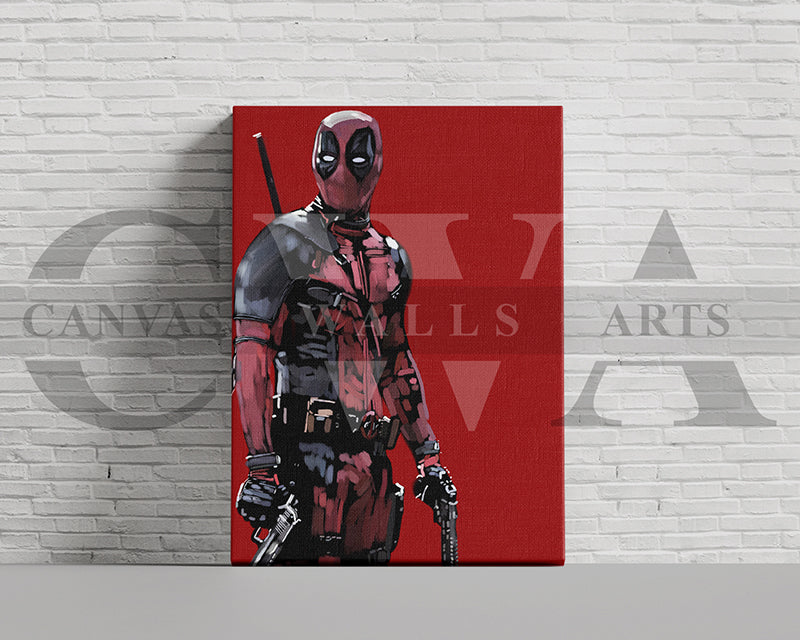 Deadpool Canvas Wall Art Abstract Movie Poster