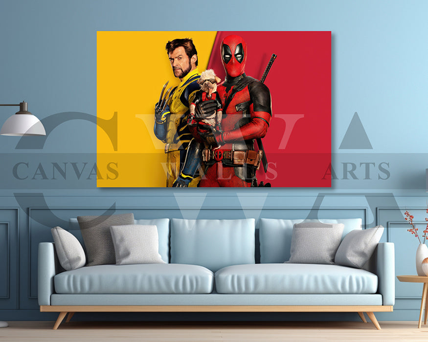 Deadpool And Wolverine Canvas Wall Art