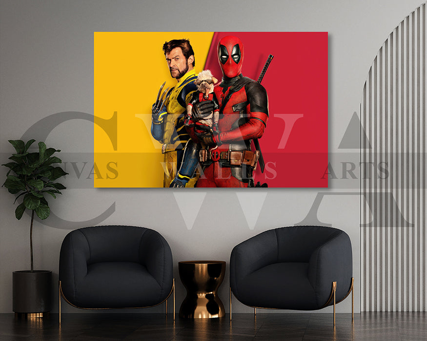 Deadpool And Wolverine Canvas Wall Art