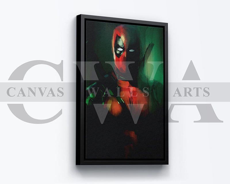 Deadpool Canvas Wall Art Abstract Movie Poster