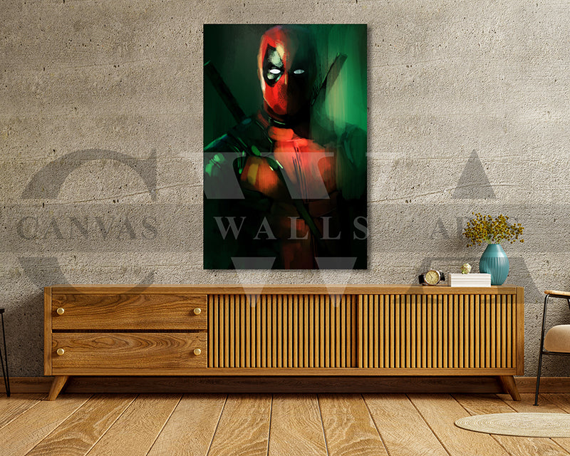 Deadpool Canvas Wall Art Abstract Movie Poster