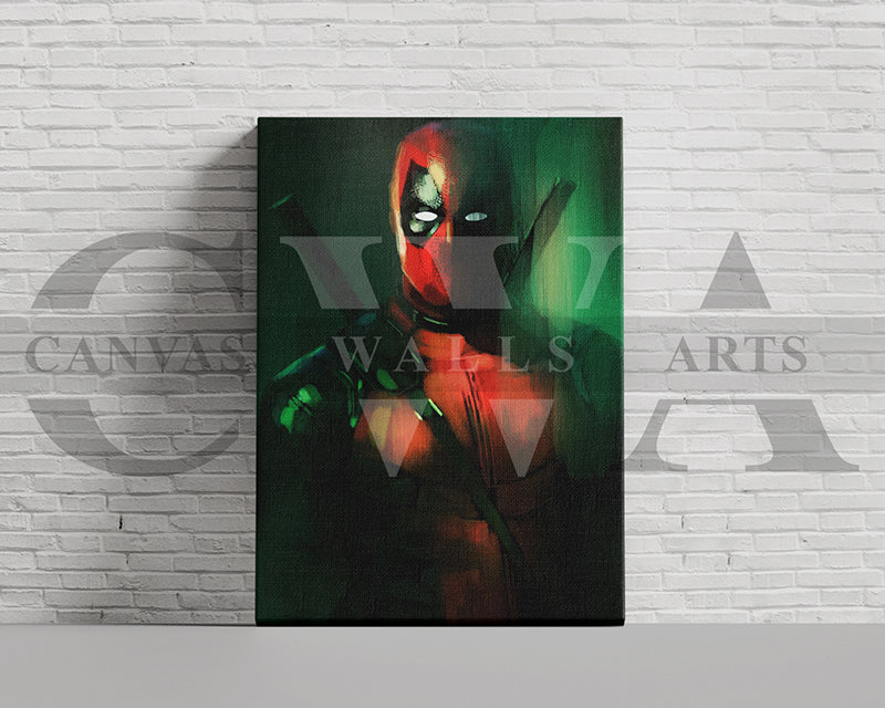Deadpool Canvas Wall Art Abstract Movie Poster