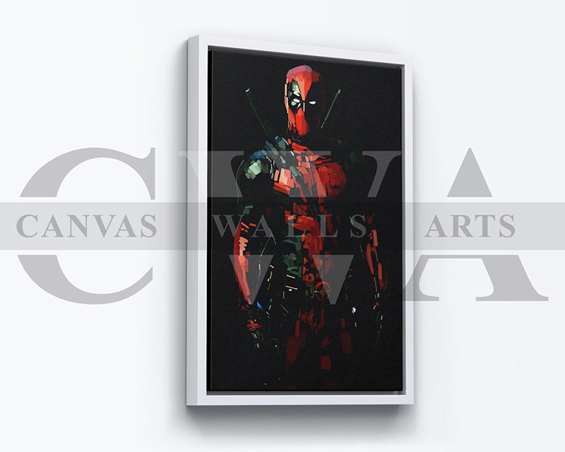 Deadpool Canvas Wall Art Abstract Movie Poster
