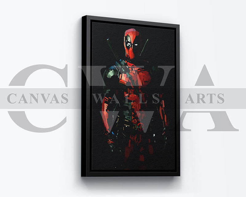 Deadpool Canvas Wall Art Abstract Movie Poster