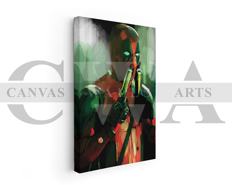 Deadpool Canvas Wall Art Abstract Movie Poster