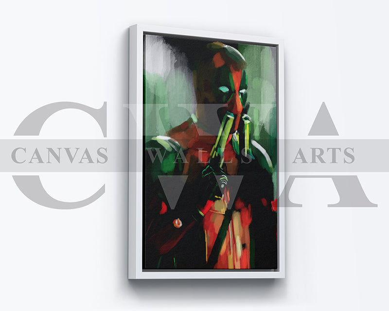 Deadpool Canvas Wall Art Abstract Movie Poster